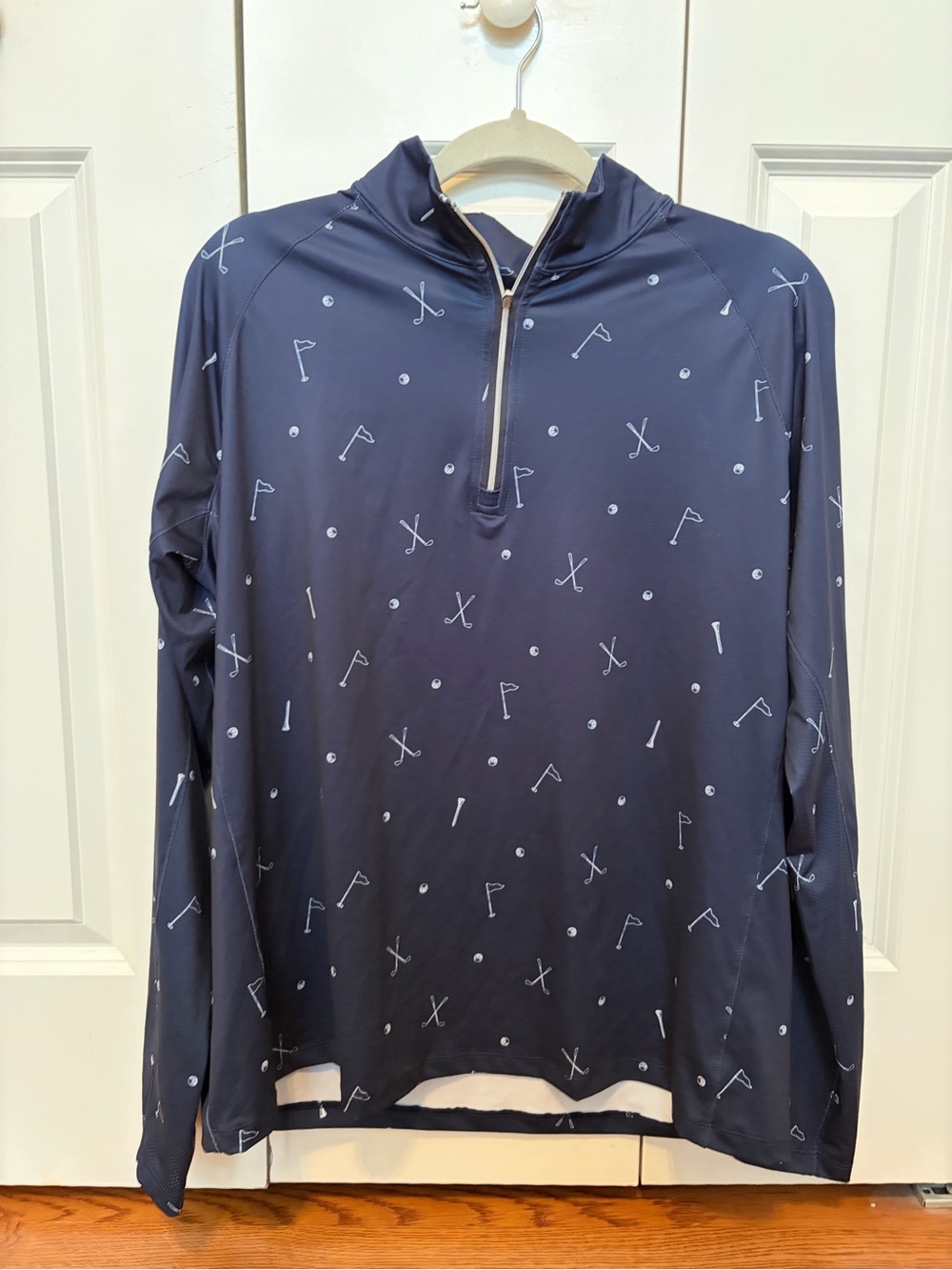 Walter Hagen Navy Long Sleeve Golf Quarter-Zip Top